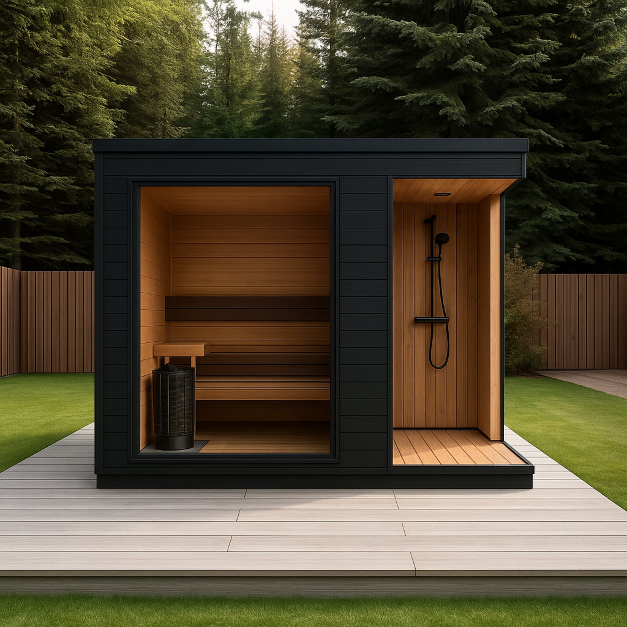AaltoTherm Noir Spa Suite Outdoor Sauna